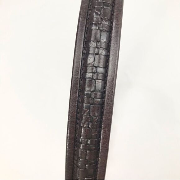 Brighton Brown Leather Weave and Reptile Pattern Belt - Picture 8 of 13